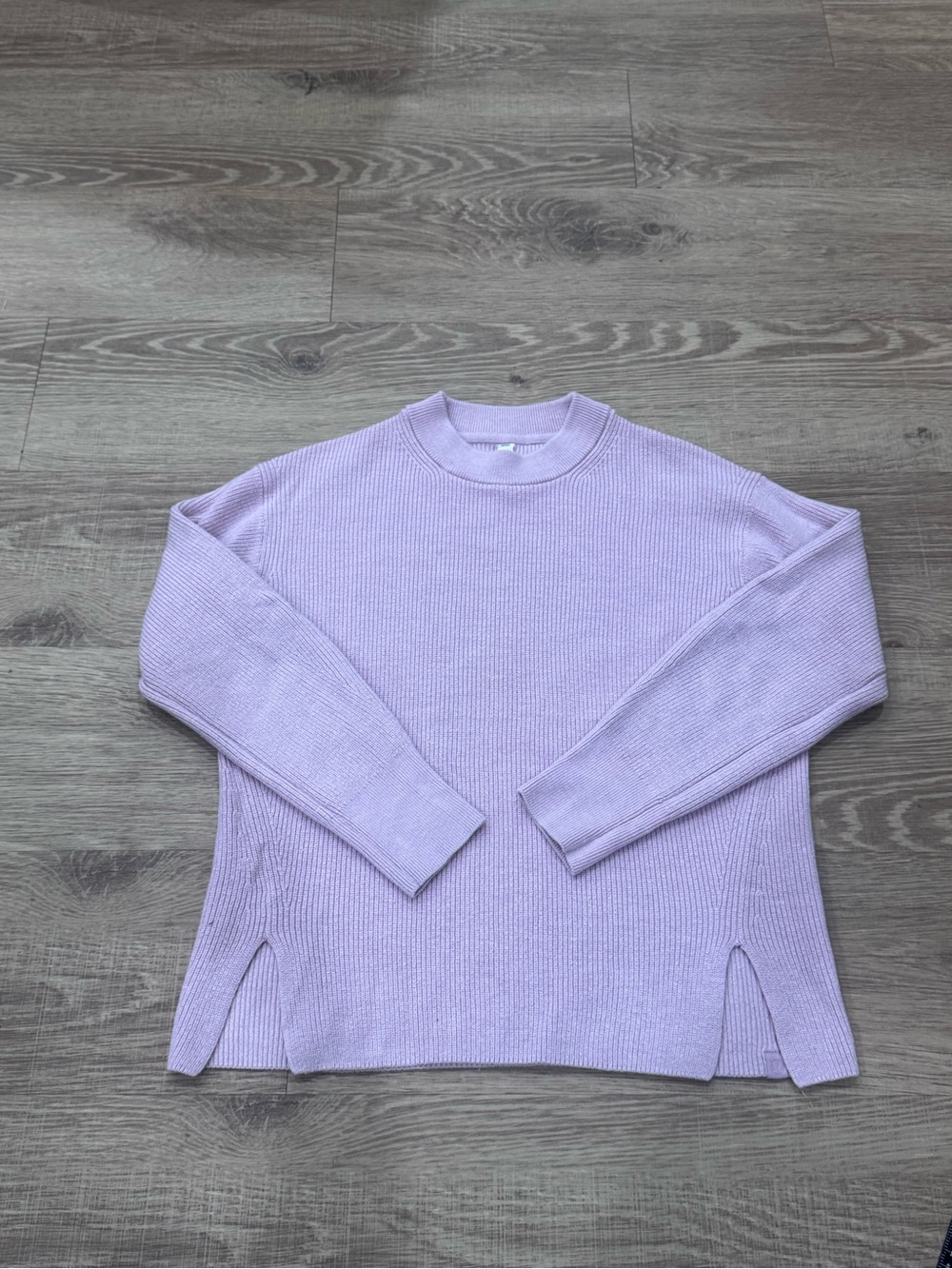 lululemon Merino Wool Blend Ribbed Crewneck Sweater Lavender Size 4